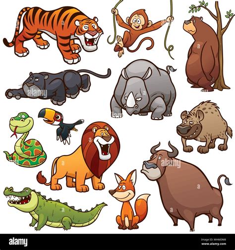 clipart animal cartoon|Cartoon Animals Vector Images .